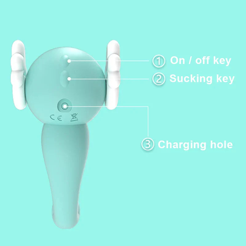 เครื่องดูดกระตุ้นการสำเร็จความใคร่หญิงแบบชาร์จ USB เครื่องนวดแบบดูดของเล่นทางเพศสำหรับผู้ใหญ่สำหรับเต้านมและปุ่มกระสัน