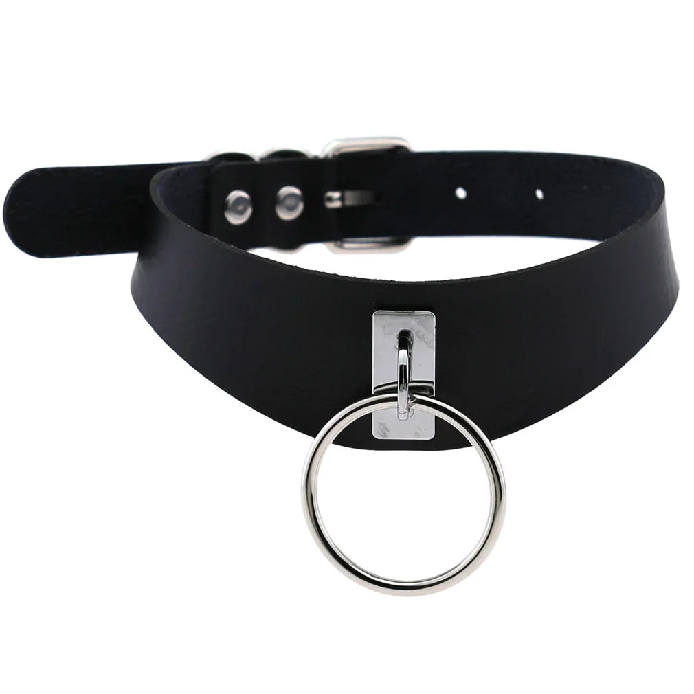 BDSM Different Style Fashion Punk Men Torques Necklace Gothic PU Leather Choker Collar Necklace Women Body Chain