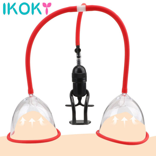 Sex Pumps Breast Enlarged Vacuum Sucke Vagina Sucking Cup Enhance Pump Couple Flirting Climax Bondage Toys Adult Products