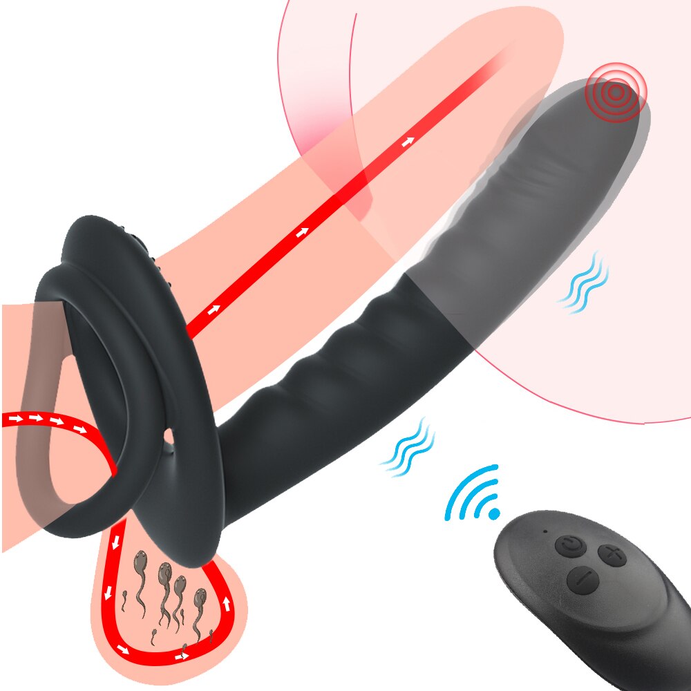 สอดใส่คู่อวัยวะเพศชาย Strapon Dildo เพศของเล่นสำหรับผู้หญิงสายรัด Penis Anal ลูกปัด Plug ผู้ใหญ่ G Spot ของเล่นสำหรับผู้ใหญ่18