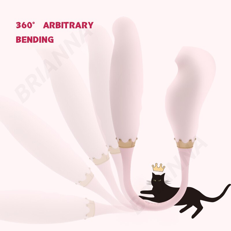 Sucking Vibrator แบบงอได้ สำหรับผู้หญิง 7 ความถี่ การสั่นแบบพัลส์ ซิลิโคนนุ่ม เครื่องกระตุ้น G-Spot และปุ่มกระสัน อุปกรณ์ช่วยเพิ่มความสุขทางเพศสำหรับหัวนมผู้หญิง แบบดูด