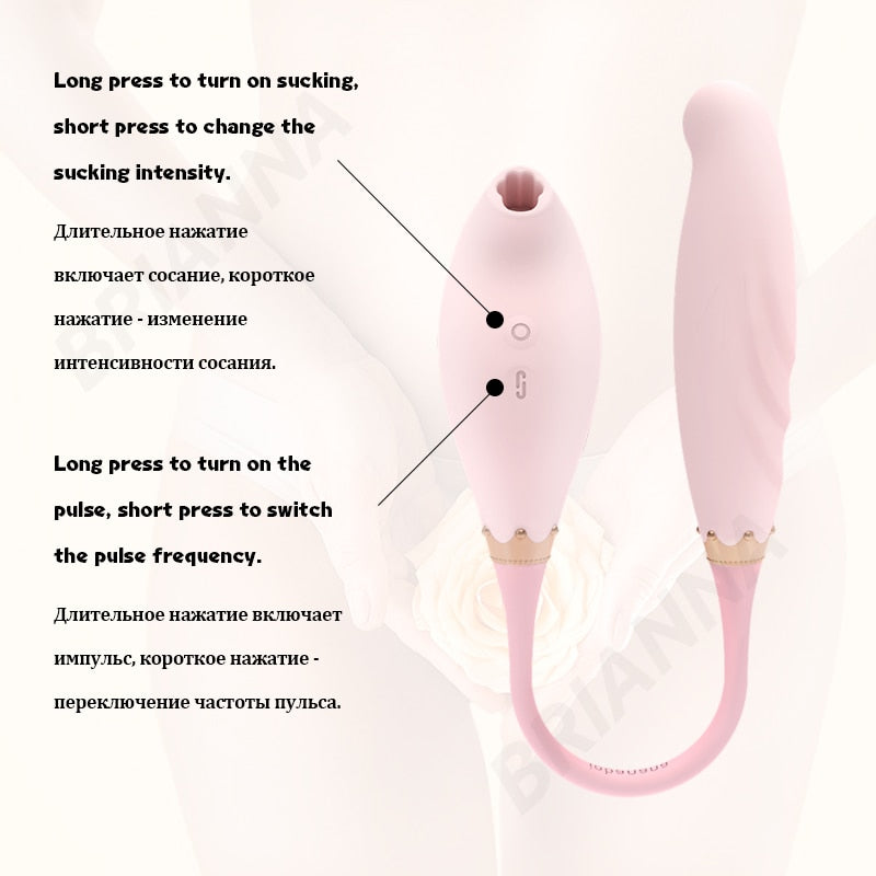 Sucking Vibrator Bendable หญิง7ความถี่ Pulse Soft ซิลิโคน G-Spot Clitoris Stimulator เซ็กส์ทอยสำหรับหัวนมผู้หญิง Sucker