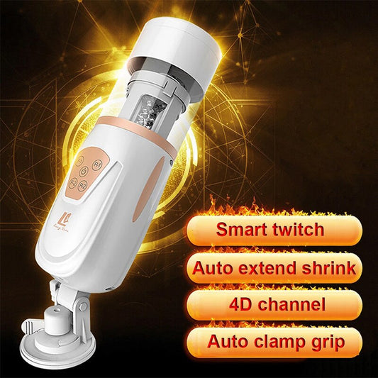 อัตโนมัติ Telescopic Air ชาย Masturbator ช่องคลอดประดิษฐ์ Oral Anal Sex Masturbation ชายเครื่องของเล่นเร้าอารมณ์สำหรับ Man