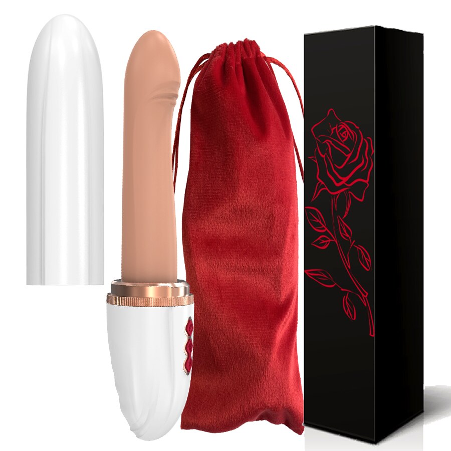 เครื่อง Telescopic Dildo Vibrator และอัตโนมัติขึ้นลง Massager G Spot Thrusting Retractable ช่องคลอดของเล่นหญิงการสำเร็จความใคร่