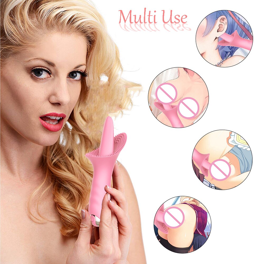 Vaginal Massage G Spot Clitoral Vibrator Tongue Licking Clit Tickler Sex Toys for Women 10 Modes Vibrating Adult Orgasm Product