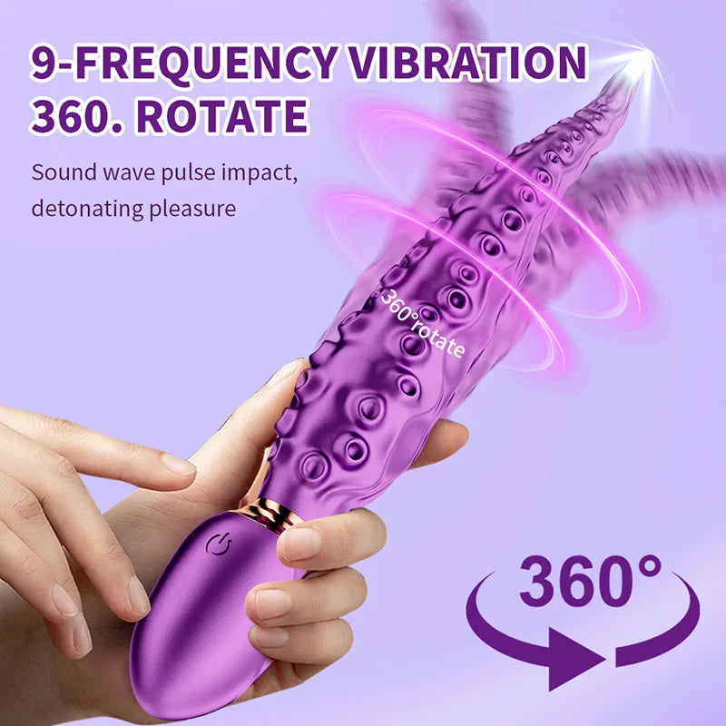 ไวเบรเตอร์มอนสเตอร์สมจริงรูปปลาหมึกสำหรับจุดจี (G-Spot) พร้อม 7 โหมดการสั่นอันทรงพลัง ของเล่นทางเพศสำหรับผู้ใหญ่เพื่อกระตุ้นช่องคลอดและทวารหนักสำหรับผู้หญิง