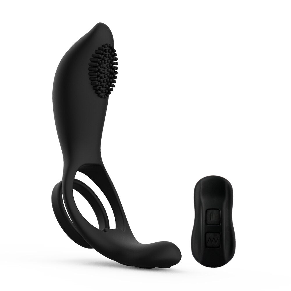 รีโมทคอนโทรลไร้สายอวัยวะเพศชายแหวน Vibratior Delay Ejaculation Vibrating Cockring กระตุ้น Clitoris เซ็กซ์ทอยสำหรับชายคู่