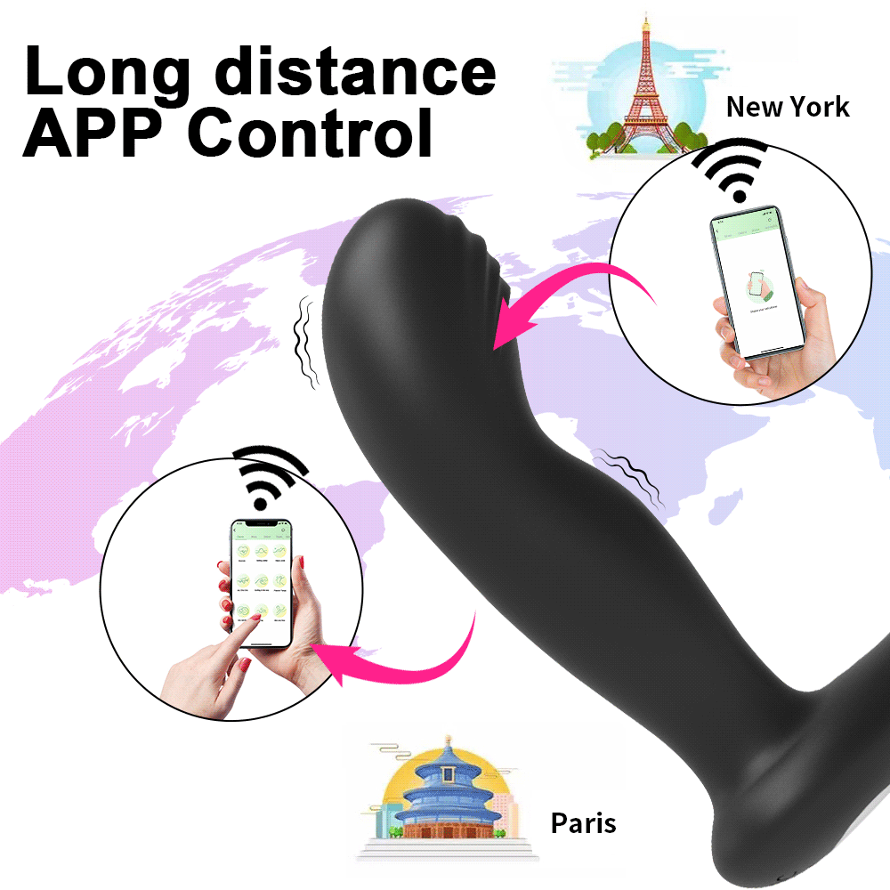 Vibrator ชายต่อมลูกหมากนวด Butt Plug ชะลอการแหวนควบคุม Backyard ของเล่นสามจุดกระตุ้นคู่ Flirt