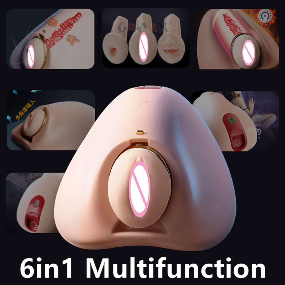 Automatic Heating Vibrator Voice Control Masturbation Male Vagina Pocket Pussy Anal Sex Toy for Men