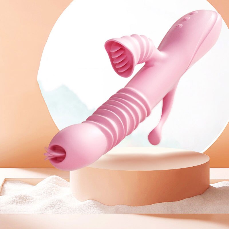Vibrator ลิ้นเลียแบบยืดหดได้ กระตุ้นทวารหนักสำหรับผู้หญิง เครื่องช่วยสำเร็จความใคร่ทางช่องปากสำหรับผู้หญิง ผลิตภัณฑ์สำหรับผู้ใหญ่ เซ็กส์ทอย
