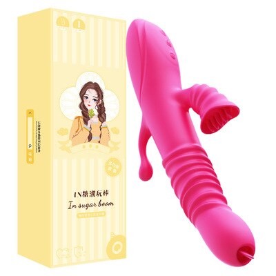 Vibrator ลิ้นเลียแบบยืดหดได้ กระตุ้นทวารหนักสำหรับผู้หญิง เครื่องช่วยสำเร็จความใคร่ทางช่องปากสำหรับผู้หญิง ผลิตภัณฑ์สำหรับผู้ใหญ่ เซ็กส์ทอย
