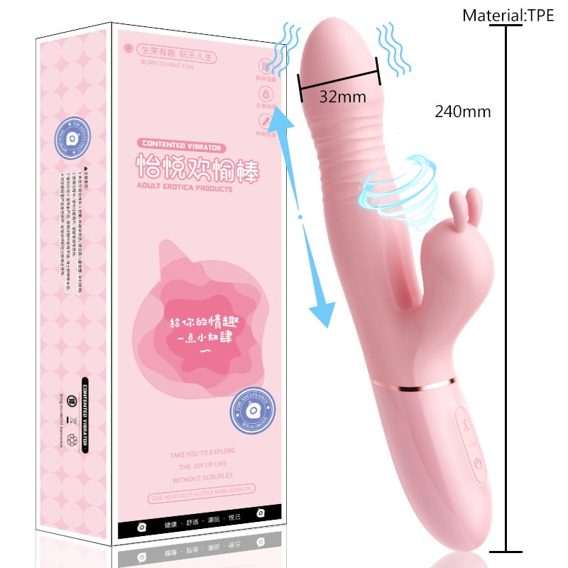 Women Vibrator Sex Toy Silicone Rabbit Vibrator USB Waterproof G-Spot Clitoral Stimulator UYO