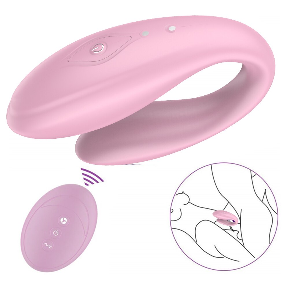 คู่ Vibrator รีโมทคอนโทรลไร้สายเครื่องสั่นสะเทือนคู่ Wearable Dildo ช่องคลอด Clitoris กระตุ้นเซ็กซ์ทอยสำหรับผู้หญิง Masturbator
