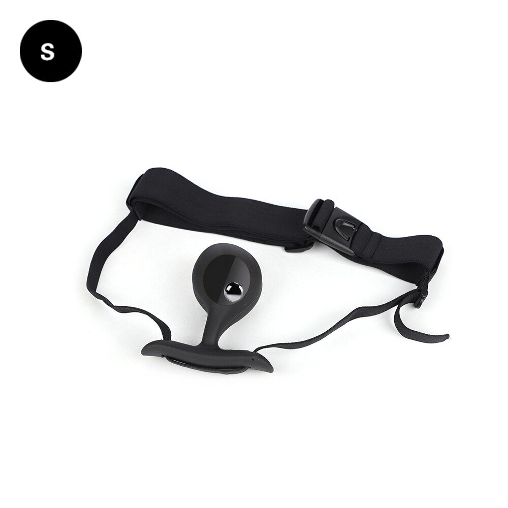 Wearable Anal Plug with Built-in Steel Ball Butt Plug Anal Toys Female Masturbation Tool Prostate Stimulator Sex Toys for Woman