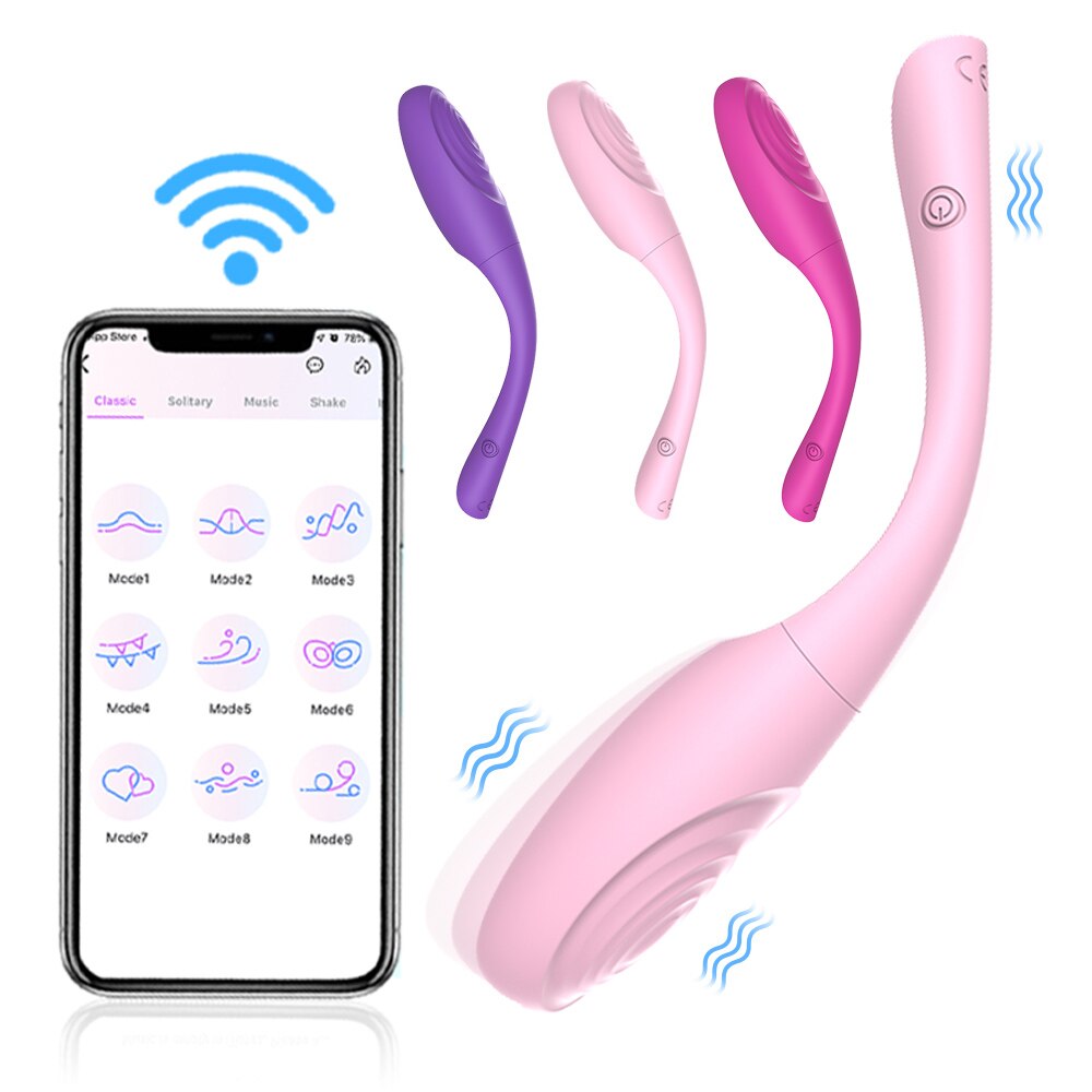 Wireless Bluetooth for Women  APP Remote Long Distance Control Dildo G Spot Massage Vibrator Female  Magic Vibrating Egg Sex Toy