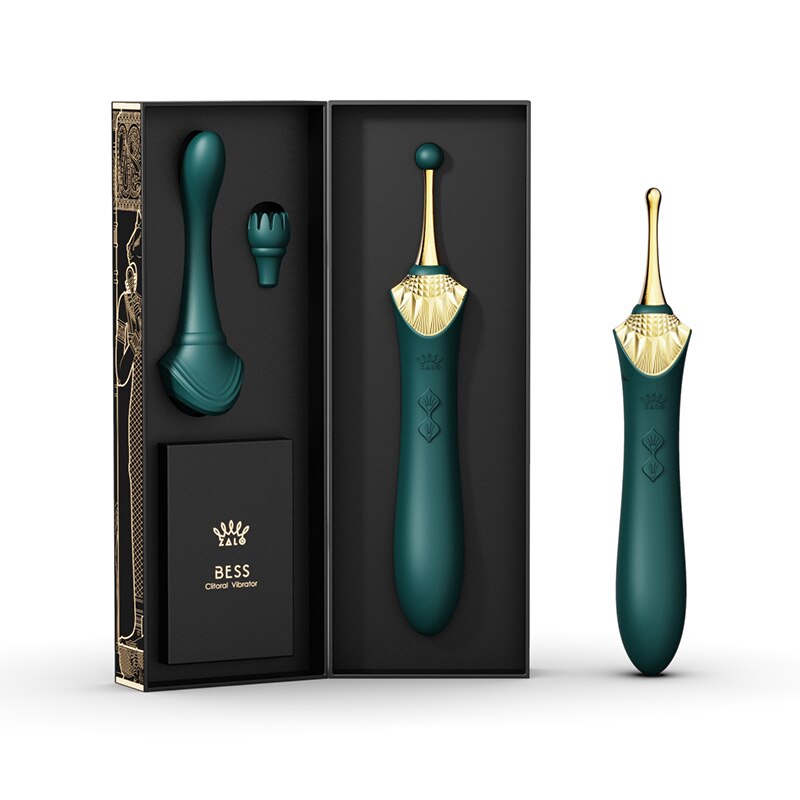 ZALO BESS 2.0G-Spot Vibrator ซิลิโคนกระตุ้นคลิตอริส มอเตอร์คู่ USB นวดสั่นแบบย้อนยุค ของเล่นทางเพศสำหรับผู้หญิง