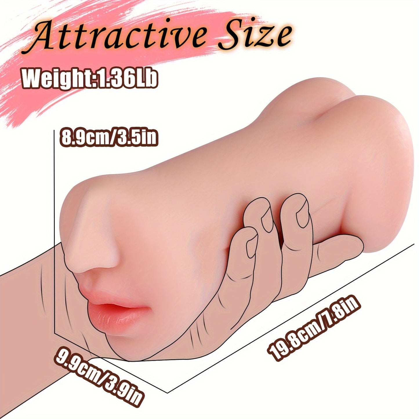 3 In 1 Pocket Pussy Male Masturbator. Double-Ended Stroker With Vagina Anus & Mouth. 3D Realistic Textured Deepthroat Blowjob Toy For Men Masturbation. Male Sex Toys With Storage Bag