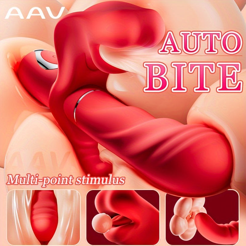 เครื่องสั่นเลียลิ้น 3-in-1 สำหรับผู้หญิง เครื่องสั่นทรงพลัง การสั่น/การหด/การเลียลิ้น 5 ระดับ ของเล่นทางเพศสำหรับผู้หญิง ของเล่นทางเพศสำหรับคู่รัก การสำเร็จความใคร่ด้วยตนเองสำหรับผู้หญิง เครื่องสั่นจุด G สำหรับผู้หญิง