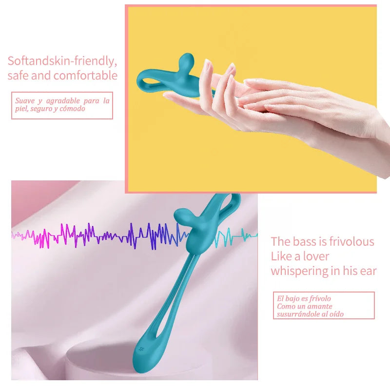 Satisfyer ของเล่นคู่รักอเนกประสงค์ 2 in 1 สำหรับเสียบก้น ช่องคลอด แหวนรัดองคชาตชะลอการหลั่ง และเครื่องกระตุ้นคลิตอริสสำหรับผู้หญิง